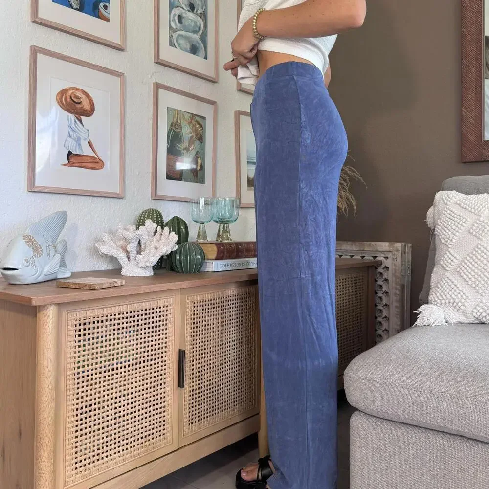 Chicos Blue High Waisted Pants Tagged - Picture 2 of 4